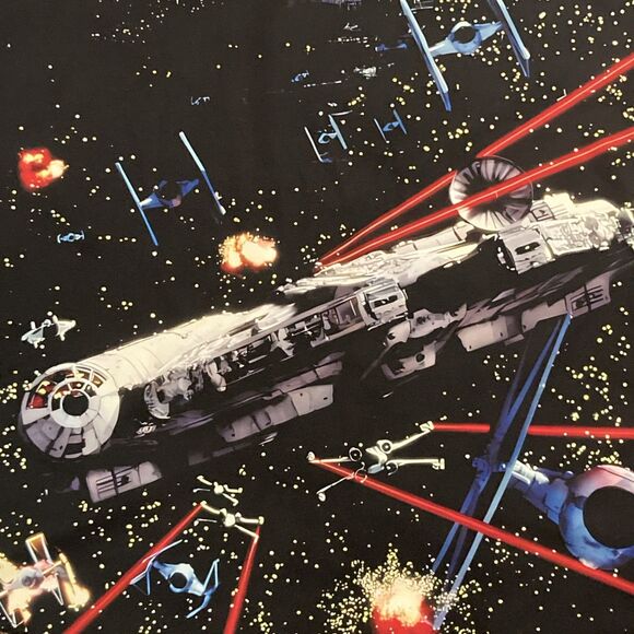 Hoo Shops x Space War Space Light Hawaiian Short Button Sleeve Fan Shirt 3X - Picture 10 of 11